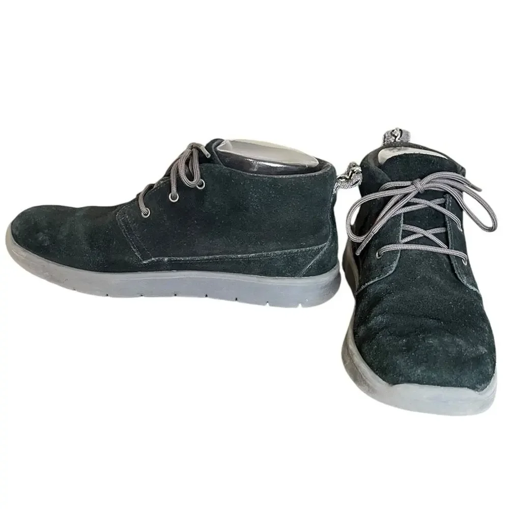 UGG 1098455K Black‎ Suede Ankle Lace Up Boots Boy Girl Unisex Size 5